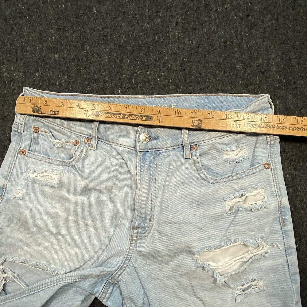 American Eagle Outfitters City Retro Raw Hem Jean Short Womens Sz 6 Denim Ripped - Picture 11 of 11
